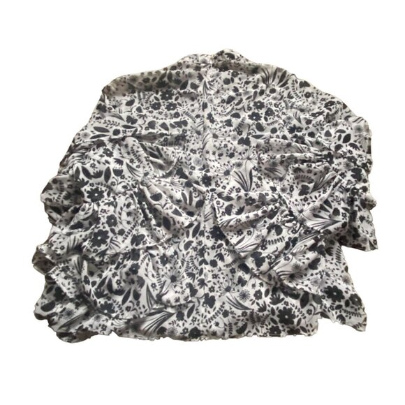 Nanette Lepore Womens Semi-Sheer Poet Sleeve Blouse-Black/White-Size XS-GUC - Picture 7 of 8